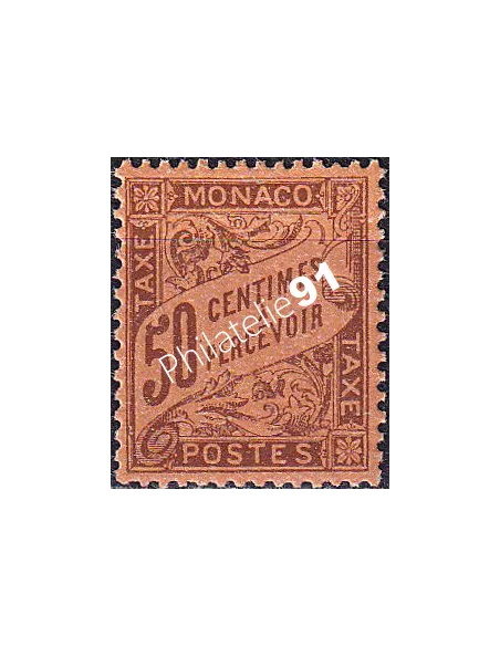 Monaco, Timbre-taxe n° 7 charnière, collection timbres Monaco