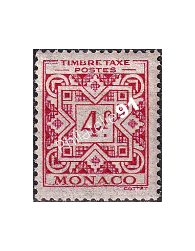 Monaco, Timbre-taxe n° 35 charnière, collection timbres Monaco