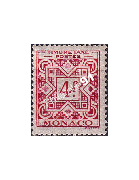 Monaco, Timbre-taxe n° 35 charnière, collection timbres Monaco