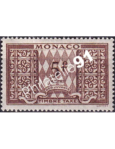 Monaco, Timbre-taxe n° 36 charnière, collection timbres Monaco