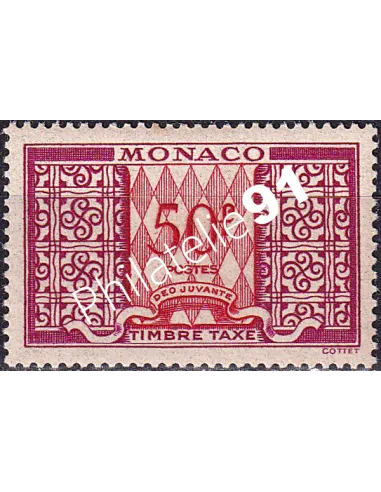 Monaco, Timbre-taxe n° 38A neuf, collection timbres Monaco