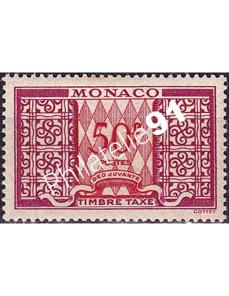 Monaco, Timbre-taxe n° 38A neuf, collection timbres Monaco