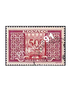 Monaco, Timbre-taxe n° 38A oblitéré, collection timbres Monaco