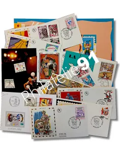 Tous Pays, 14 documents oblitérés, thème Cirque, Lots Thématiques