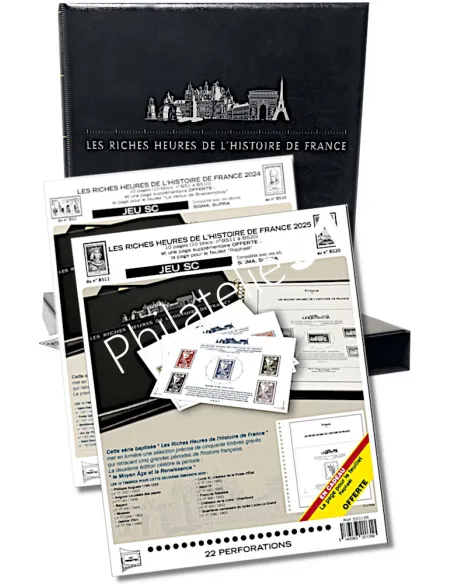 ALBUM Les riches heures de l'histoire de france, matériel philatélie