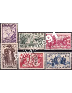 TOGO, n° 165 à 170 oblitérés, timbres colonies françaises