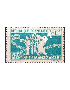 France Libre, n° 3 neuf, timbres des colonies françaises