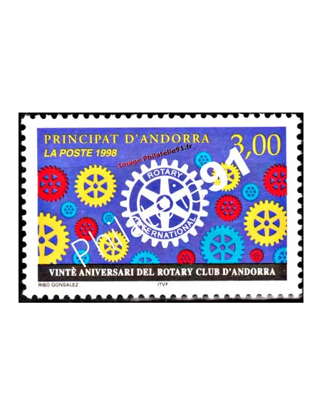 Timbre d'Andorre Français n° 500 - Thématique: Rotary