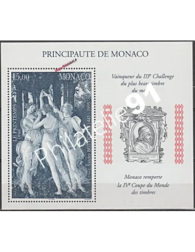 timbres de MONACO - BF n° 77 - Sandro Botticelli