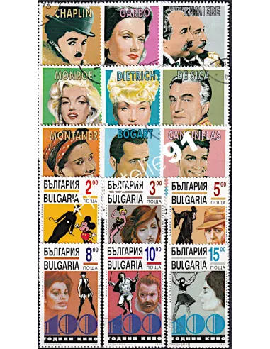 Tous Pays, 2 séries de timbres cinéma,  Lots Thématiques