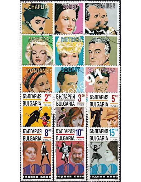 Tous Pays, 2 séries de timbres cinéma,  Lots Thématiques