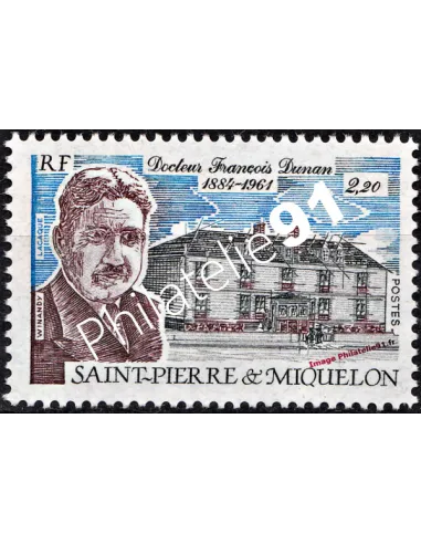 Timbre de St PIERRE ET MIQUELON n°476, François Dunan, timbres Dom Tom