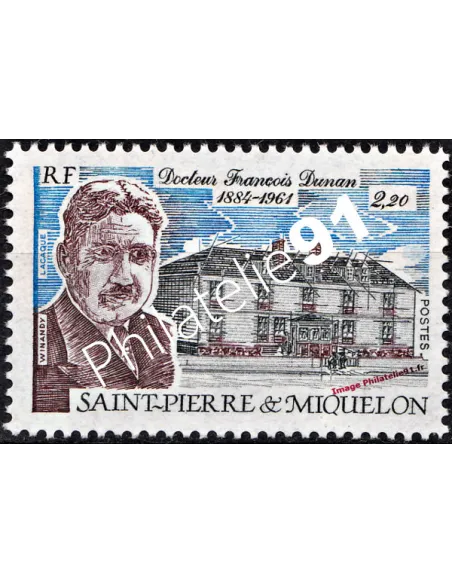 Timbre de St PIERRE ET MIQUELON n°476, François Dunan, timbres Dom Tom