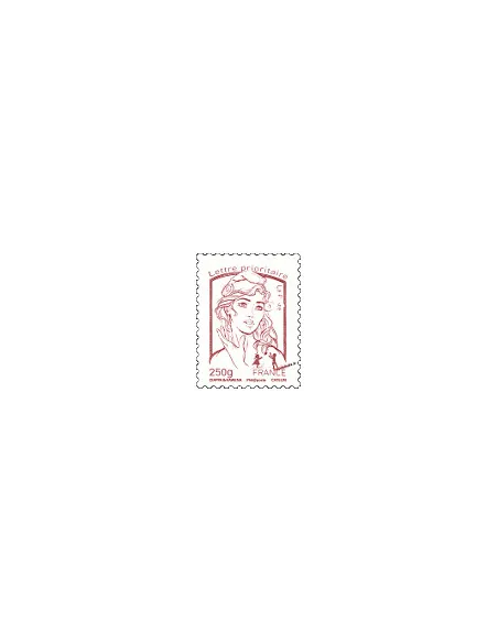 Timbre de France n° 4772 - lettre prioritaire 250 g, brun-prune - Marianne et la jeunesse. Type Marianne de Ciappa et Kawen