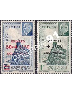 Timbres du NIGER n° 95 à 96 charnière, Timbres des colonies françaises
