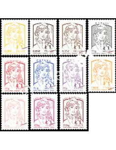 Série de 11 Marianne et la jeunesse. Type Marianne de Ciappa et Kawena