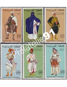 Timbres du Maroc, Thème costumes, Lot de timbres tous pays