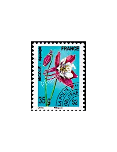 Timbre Préoblitéré n° 260 A - Fleurs - Ancolie