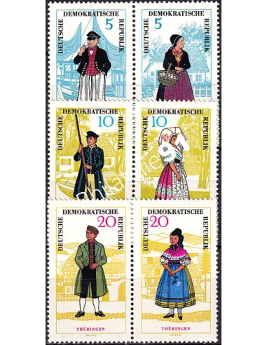 Allemagne, DDR, n° 777 à 782 neufs, collection timbres Europe