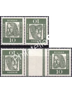 BERLIN, n° 181a et 181b neufs, paires tête-bêche, timbres Europe