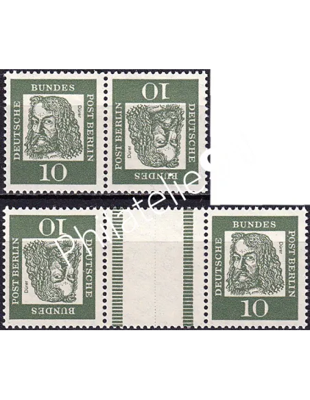 BERLIN, n° 181a et 181b neufs, paires tête-bêche, timbres Europe