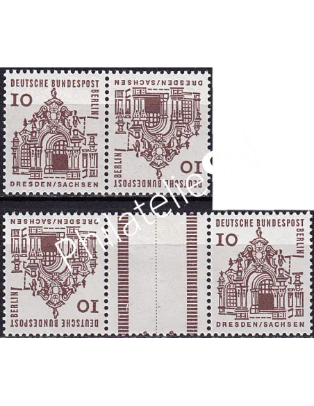 BERLIN, n° 219a et 219b neufs, paires tête-bêche, timbres Europe