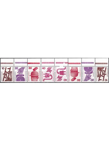 BERLIN, n° 388, 389, 394, 395 neufs, bande tête-bêche,  collection timbres Europe