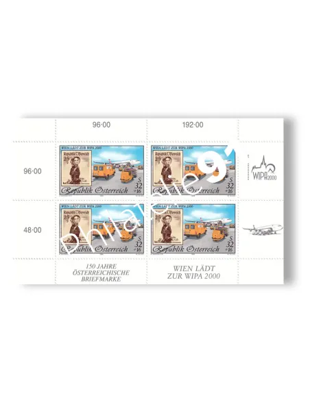 AUTRICHE, Feuille de timbres n° 2120 neufs, collection timbres Europe