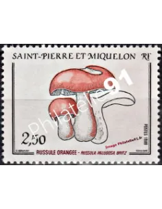 ST PIERRE ET MIQUELON n° 486, CHAMPIGNON, timbre des Dom-Tom