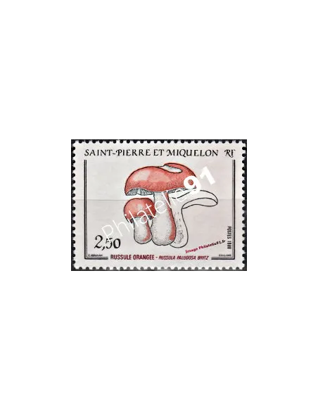 ST PIERRE ET MIQUELON n° 486, CHAMPIGNON, timbre des Dom-Tom