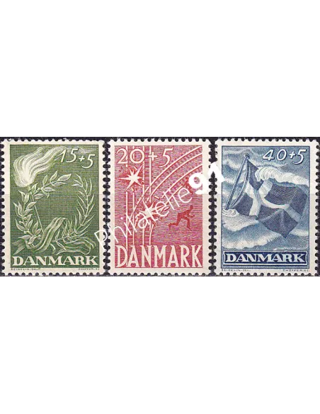 Danemark, n° 308 à 310 neufs, collection timbres d'Europe