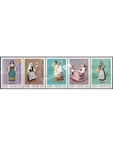 Finlande, n° 697 à 701, bande, collection timbres Europe