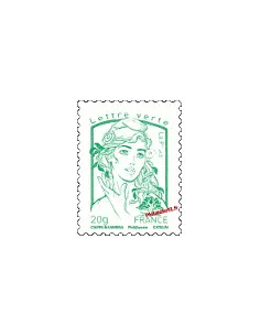 Timbre de France n° 4774 -  lettre verte 20 g, vert émeraude - Marianne et la jeunesse. Type Marianne de Ciappa et Kawena