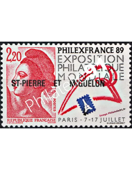 Saint-PIERRE ET MIQUELON n° 489, Philexfrance 89, Timbres des Dom-Tom