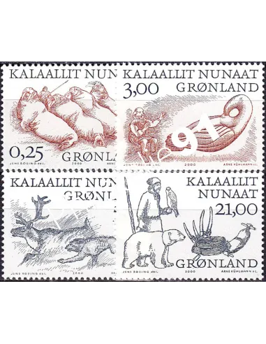 Groenland, n° 326 à 329 neufs, collection timbres Europe