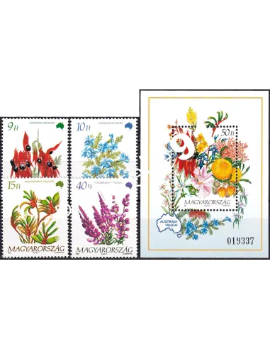 Hongrie, n° 3393 à 3396 + BF n° 223 neufs, collection timbres Europe