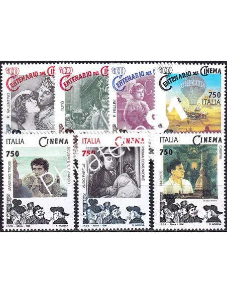 Italie n° 2136 à 2139 + n° 2186 à 2188, collection timbres d'Europe