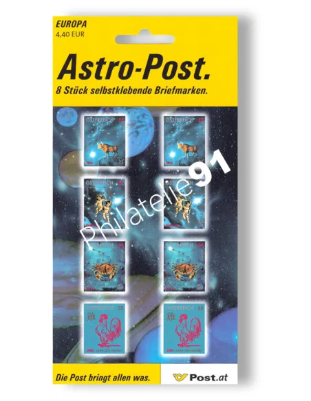 AUTRICHE, Feuille de timbres n° 2359 à 2362 neufs, timbres Europe