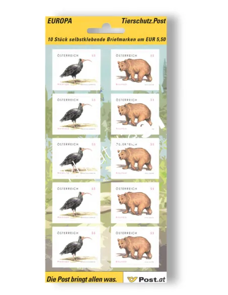 AUTRICHE, Feuille de timbres n° 2449 à 2450 neufs, timbres Europe