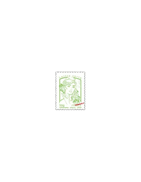 Timbre de France n° 4775 -  lettre verte 50 g, vert-jaune - Marianne et la jeunesse. Type Marianne de Ciappa et Kawena