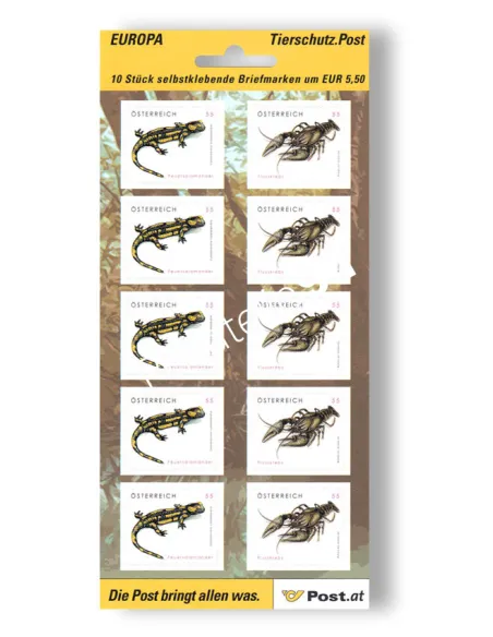 AUTRICHE, Feuille de timbres n° 2475 à 2476 neufs, timbres Europe