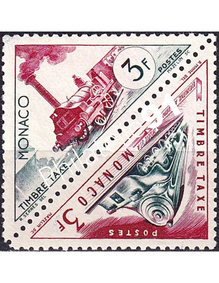 Monaco, timbres-taxe n° 42 à 43 charnière, en paire, timbres Monaco