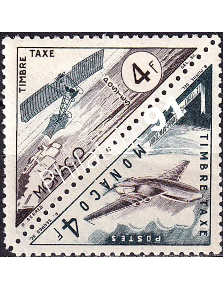 Monaco, timbres-taxe n° 44 à 45 neufs, en paire, timbres Monaco