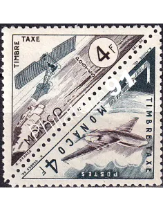 Monaco, timbres-taxe n° 44 à 45 charnière, en paire, timbres Monaco