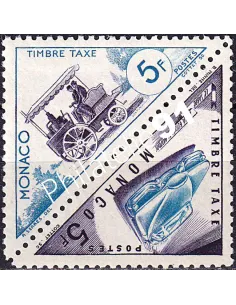 Monaco, timbres-taxe n° 46 à 47 charnière, en paire, timbres Monaco