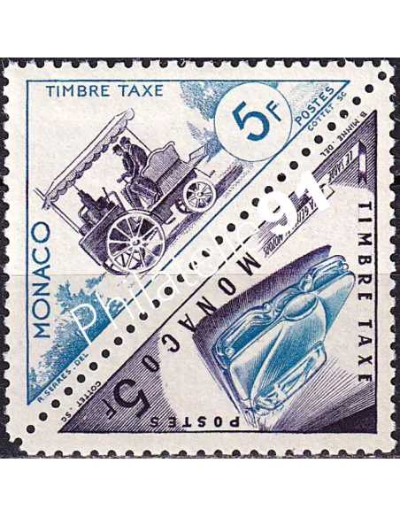 Monaco, timbres-taxe n° 46 à 47 charnière, en paire, timbres Monaco