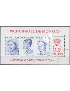 Bloc de timbres de MONACO n° 89 - Hommage à Grâce Kelly, Princesse de Monaco