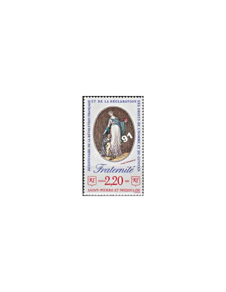 Timbre de St PIERRE ET MIQUELON n° 501, Fraternité, Collection Dom-Tom