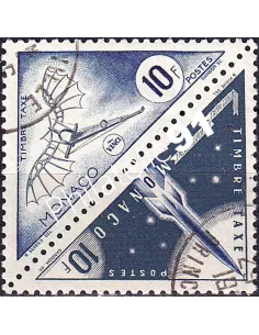 Monaco, timbres-taxe n° 48 à 49 oblitérés, en paire, timbres Monaco