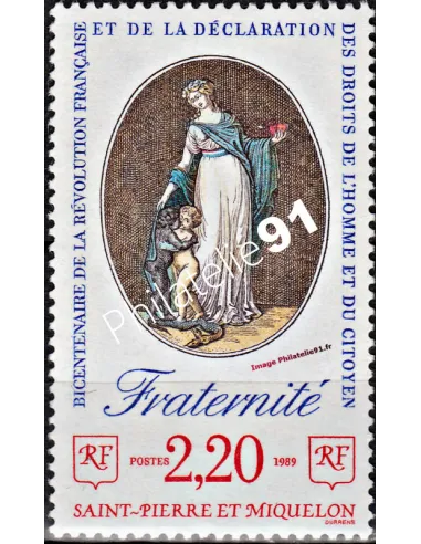 Timbre de St PIERRE ET MIQUELON n° 501, Fraternité, Collection Dom-Tom